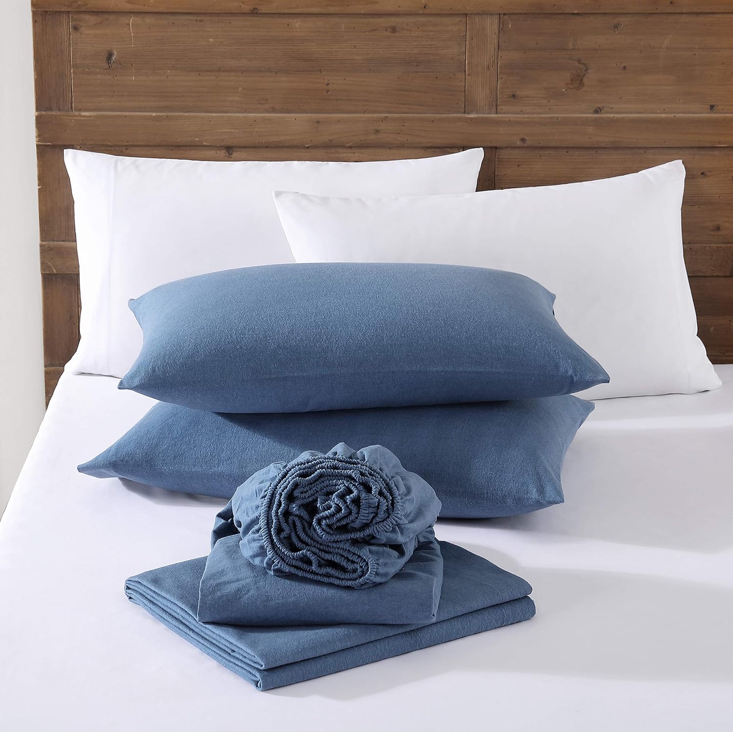 Eddie Bauer - Full Sheet Set with Fitted Sheet & Pillowcases, Cotton | 100% Cotton Flannel, Deep Pocket Fitted Sheet, Full Size, Flat Sheet & Pillowcases Included - Image 2