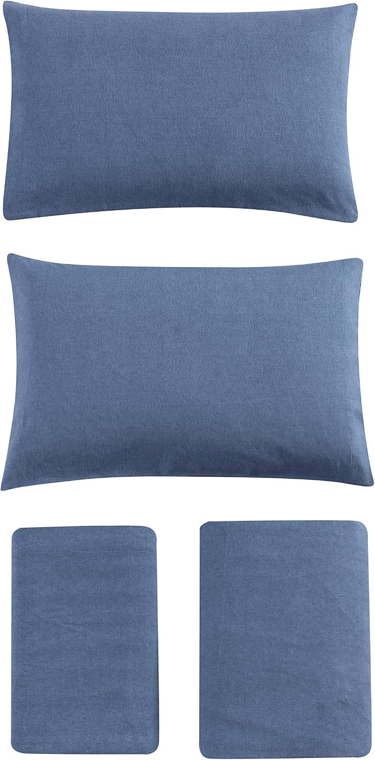 Eddie Bauer - Full Sheet Set with Fitted Sheet & Pillowcases, Cotton | 100% Cotton Flannel, Deep Pocket Fitted Sheet, Full Size, Flat Sheet & Pillowcases Included - Image 7